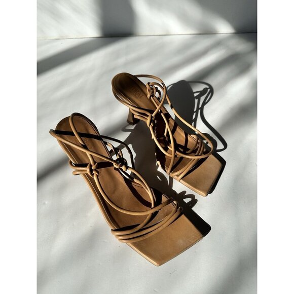TORAL Honey Leather Sandals Straps in Honey Beige - Picture 2 of 5
